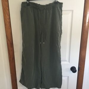 Loft paper bag waist wide leg pants